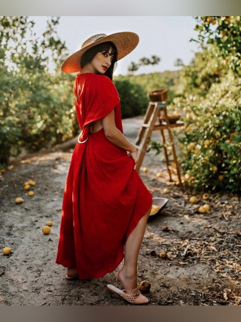 Cult Gaia Artemisia Ruby Red Cape Dress, large, new with tags! - Picture 5 of 11